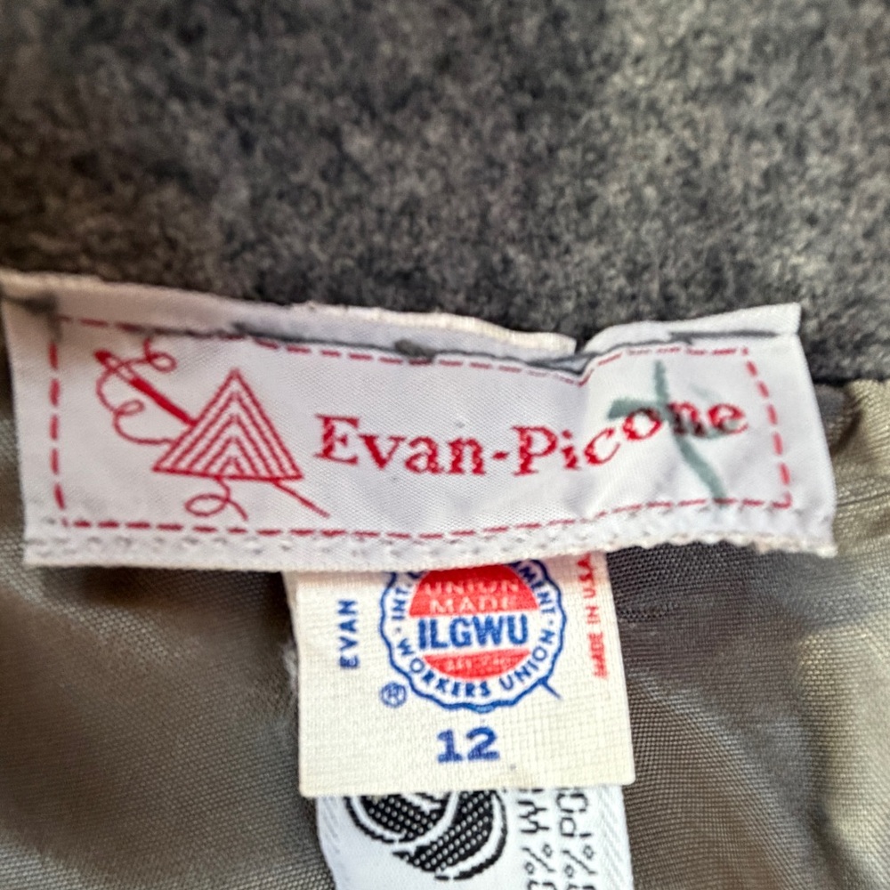 Evan Picone Vintage Midcentury Classic Gray A-Line Skirt - Picture 8 of 11